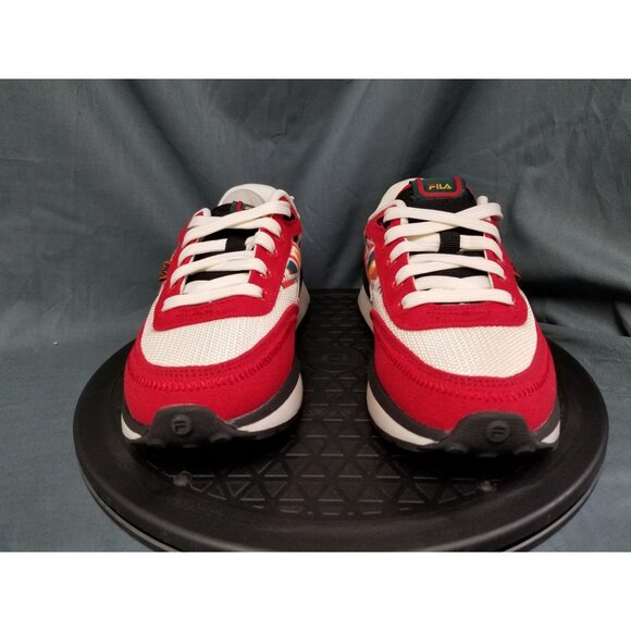 Fila Kids Renno Sneakers Red White Black Gum Size 2.5 NEW IN BOX! - Picture 3 of 11